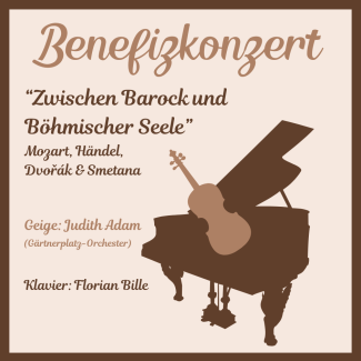 Flügel mit Violine Benefizkonzert